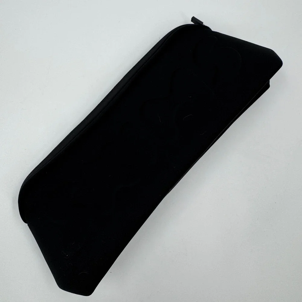 SKIMS‎ Black Embossed Logo Makeup Bag Cosmetic Pouch Travel Organizer Zipped